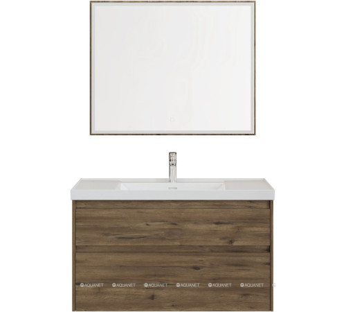 Тумба под раковину Aquanet Nova Lite 2.0 110 2 ящика дуб рустикальный 00346321