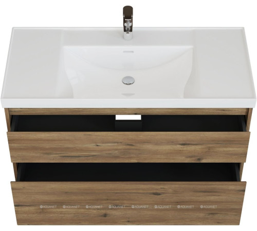 Тумба под раковину Aquanet Nova Lite 2.0 110 2 ящика дуб рустикальный 00346321
