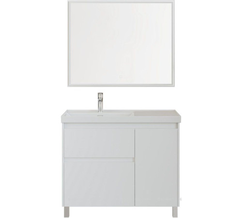 Тумба с раковиной Aquanet Nova Lite 2.0 90 L напольная белый глянец 00365924