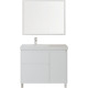 Тумба с раковиной Aquanet Nova Lite 2.0 90 L напольная белый глянец 00365924
