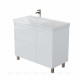 Тумба с раковиной Aquanet Nova Lite 2.0 90 L напольная белый глянец 00365924