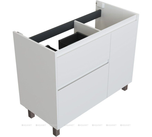 Тумба с раковиной Aquanet Nova Lite 2.0 90 L напольная белый глянец 00365924