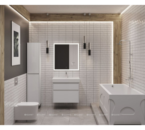 Шкаф-пенал Aquanet Nova Lite 2.0 35 белый глянец 00346350