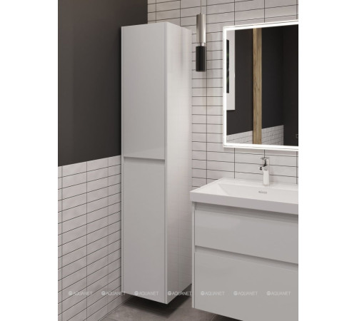 Шкаф-пенал Aquanet Nova Lite 2.0 35 белый глянец 00346350