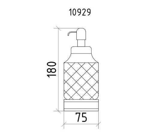 Дозатор для жидкого мыла Boheme Royal Cristal настольный золото 10929-G
