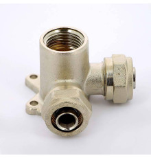 Водорозетка обжимная трехплоскостная Uni-Fitt 16x1/2x16 никелированная 671N6260