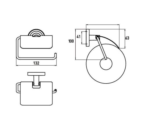 Держатель туалетной бумаги с крышкой подвесной emco Polo хром 0700 001 00