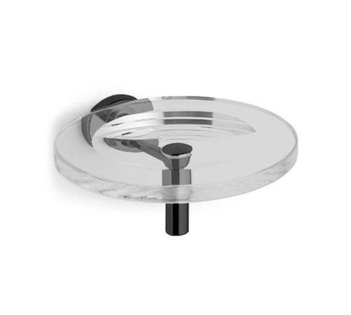 Мыльница подвесная Bertocci Cinquecento прозрачное стекло/черный матовый 110 0501 0800