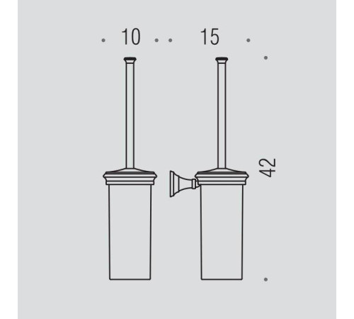 Ершик для туалета подвесной Colombo Design Portofino хром B3207.CR-VAN