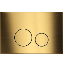 Панель смыва Kordi KDI-0000038 нержавеющая сталь титановое золото матовое круглые кнопки KDI-0000038