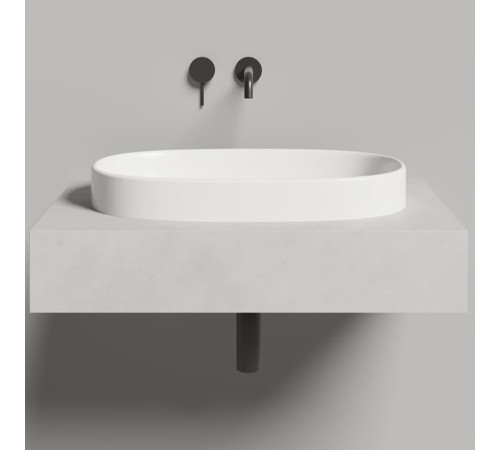 Раковина встраиваемая сверху Salini Greca 64.5х38.5х16.8 см S-Stone белый матовый 1803201M