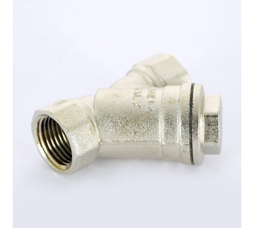 Фильтр косой Uni-Fitt ВВ 1/2 400 мкм с отверстием для пломбировки никелированный 211N2000