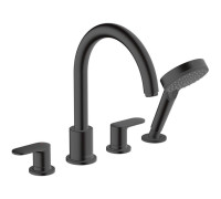Смеситель на борт ванны Hansgrohe Vernis Blend на 4 отверстия матовый черный 71456670