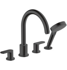Смеситель на борт ванны Hansgrohe Vernis Blend на 4 отверстия матовый черный 71456670