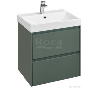 Тумба под умывальник подвесная Roca Ona 585x450x565 мм 2 ящика Зеленый матовый A857613513
