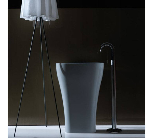 Раковина Kerasan Aquatech 60 см без отверстия с креплением и сифоном белый 374201