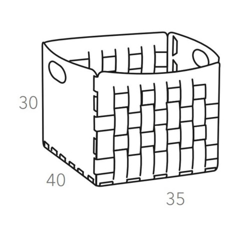 Корзина ADJ Bottega 35х40х30 см устричный/пепельная роза 1048.02/07