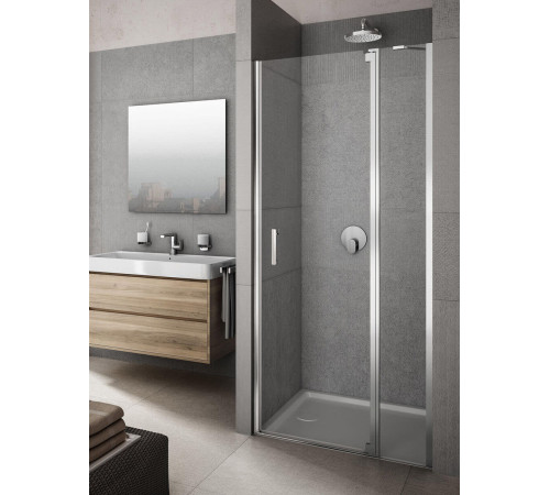 Маятниковая дверь в нишу Provex Jolly с боковым элементом 2100 JN 05 GL