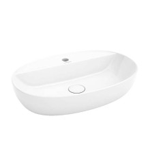 Раковина накладная Kerama Marazzi Plaza 60x37 см 1 отверстие белый глянцевый PLR.wb.60.1