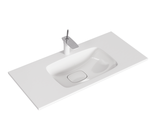 Раковина AQUATON Malaga 1000 975х460х180 мм литьевой мрамор Mal.10.04.D