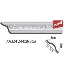 Карниз потолочный Perfect AA324 полиуретановый с рисунком AA324