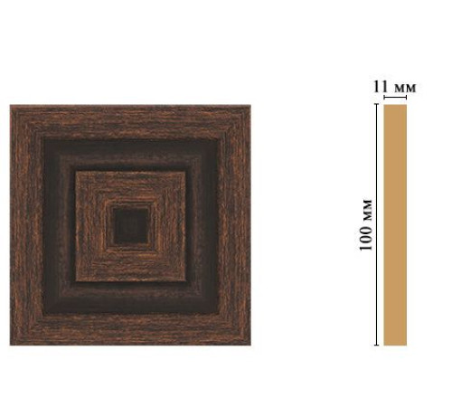 Вставка декоративная DECOMASTER D205-966 100х100х11 мм D205-966