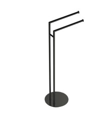 Стойка напольная с двойным полотенцедержателем Colombo Design Mini PVD графит матовый B4038.GM