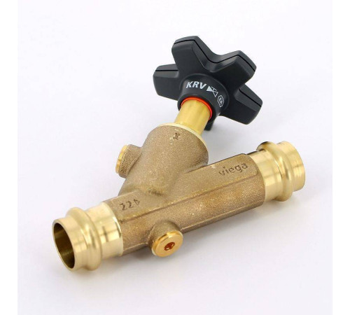 Вентиль комбинированный бронзовый Viega Easytop Basic CRV 22 мм 757212