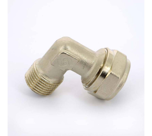 Угол обжимной никелированный Uni-Fitt 20х1/2 наружная резьба 665N7200