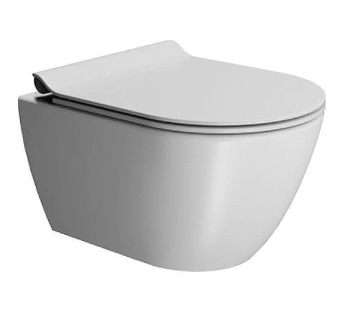 Унитаз подвесной безободковый GSI Pura 500x360 мм Swirlflush белый матовый 8816FR509