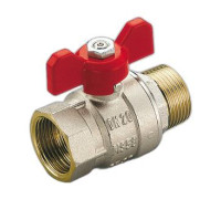 Кран шаровой Tiemme MISTRAL 1 вн/нар ручка-бабочка 2360011