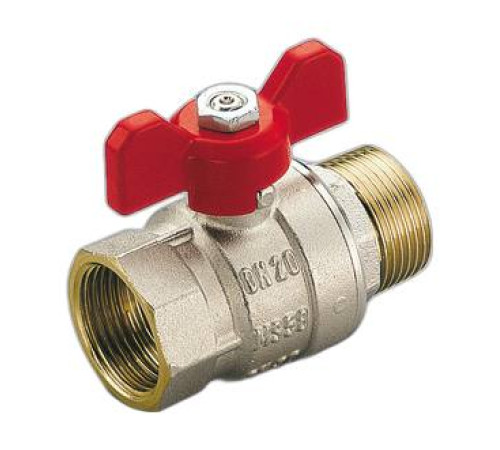 Кран шаровой Tiemme MISTRAL 1 вн/нар ручка-бабочка 2360011