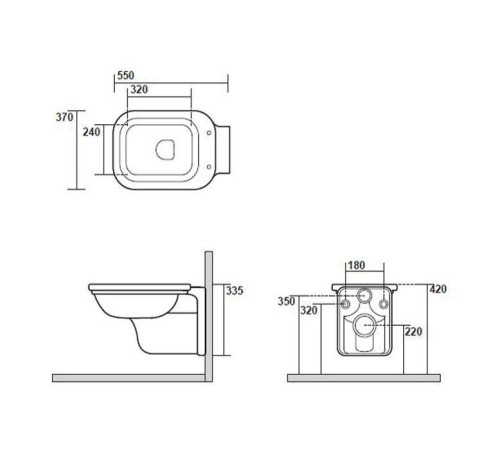 Унитаз подвесной Kerasan Waldorf 55х37 см белый/хром 411501