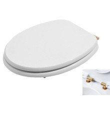 Сиденье для унитаза Azzurra Charme с микролифтом Bianco/золото CHA1800/F bi/oro