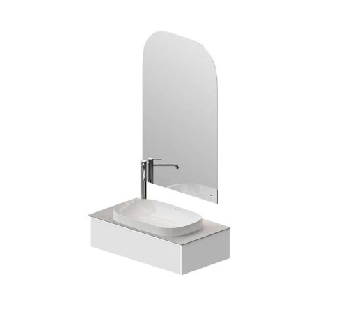 Тумба под раковину подвесная Kerama Marazzi Magica 88.4х48.5х22 см 1 ящик утренний серый матовый MA.90.1/MGR.M