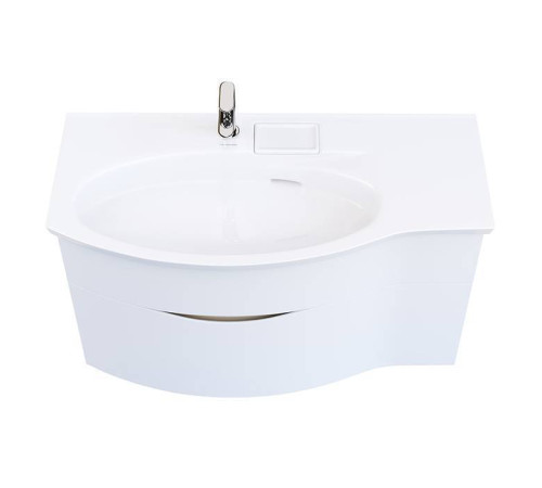 Тумба подвесная с раковиной Kerama Marazzi Riva 100 см левая белый матовый RV.wb.100Lh/RV.100Lh\WHT.M