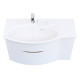Тумба подвесная с раковиной Kerama Marazzi Riva 100 см левая белый матовый RV.wb.100Lh/RV.100Lh\WHT.M