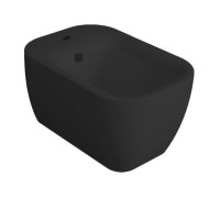 Биде подвесное Simas Henges 38х55 см 1 отверстие черный матовый HE19 nero matt/F85