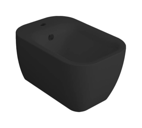 Биде подвесное Simas Henges 38х55 см 1 отверстие черный матовый HE19 nero matt/F85