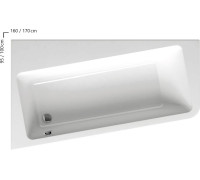 Ванна акриловая асимметричная RAVAK 10° 160x95 см L белая C831000000