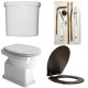 Комплект унитаза Kerasan Classic приставной с высоким бачком бронза сиденье орех 871111/878011/BOBR/MS87NC