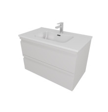 Комплект мебели для ванной AQUATON ВЕГА 80 с раковиной AQ0480-00 серый туман AQ77080-LG