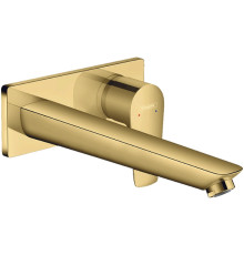 Комплект смесителя для раковины Hansgrohe Talis E из стены излив 225 мм полированное золото (71734990 + 13622180) 71734990S
