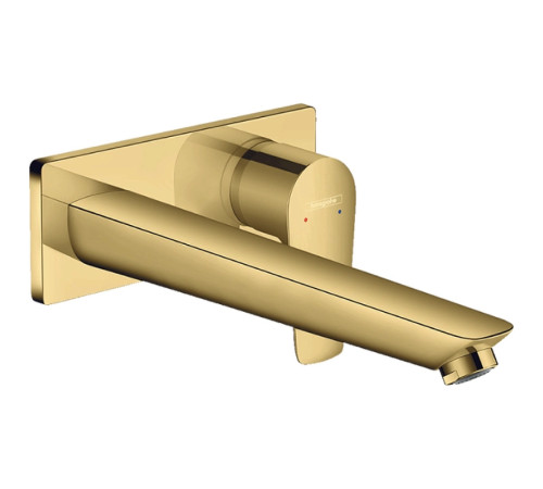 Комплект смесителя для раковины Hansgrohe Talis E из стены излив 225 мм полированное золото (71734990 + 13622180) 71734990S