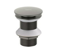 Донный клапан Aquatek Push-open без перелива оружейная сталь AQ6003BGM