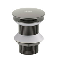 Донный клапан Aquatek Push-open без перелива оружейная сталь AQ6003BGM