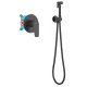 Набор с гигиеническим душем AQUATEK БЕТТА (смеситель + лейка + шланг) матовый черный AQ1119MB