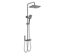 Душевая система со смесителем для ванны Aquatek Поларис 295х195 мм оружейная сталь AQ3040BGM