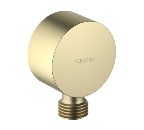 Шланговое подсоединение Aquatek шлифованное золото AQ2457BG