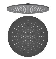 Верхний душ Aquanet AQ2079MB круглый 300 мм матовый черный AQ2079MB